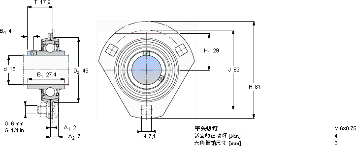 SKFPFD 15 TF軸承圖紙