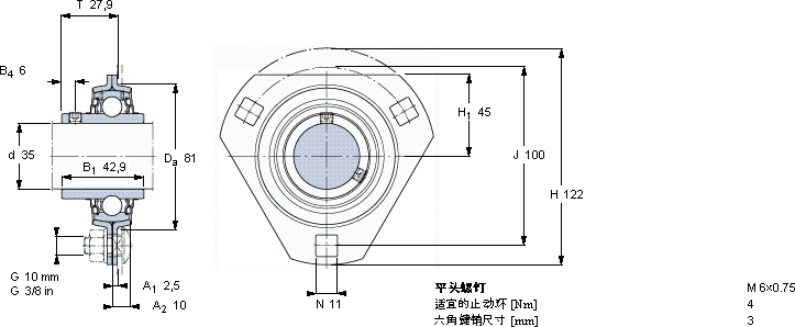 SKFPFD 35 TR軸承圖紙