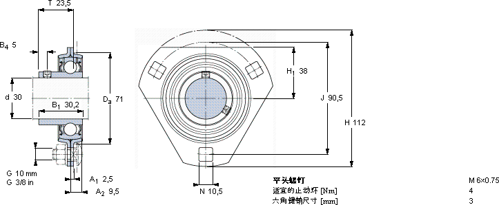 SKFPFD 30 RM軸承圖紙
