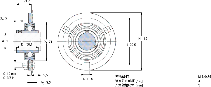 SKFPF 30 TF軸承圖紙