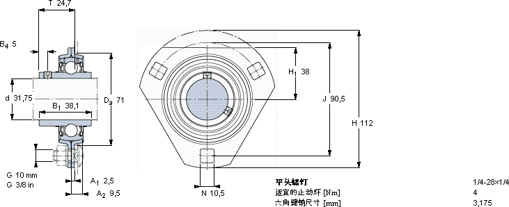 SKFPFD 1.1/4 ATF軸承圖紙