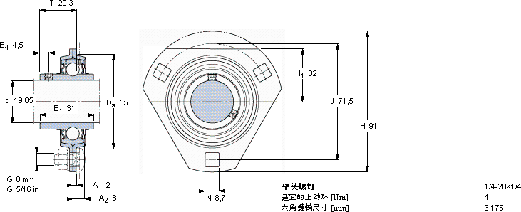 SKFPFD 3/4 TF軸承圖紙