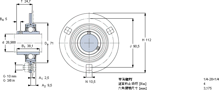 SKFPF 1.1/16 TF軸承圖紙