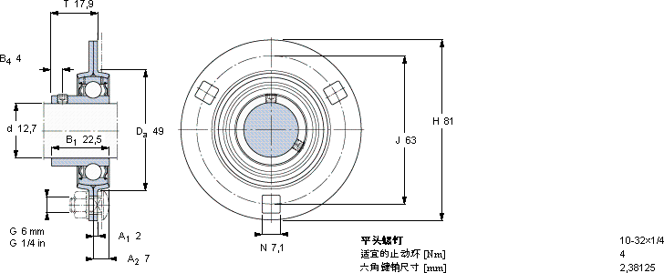SKFPF 1/2 RM軸承圖紙