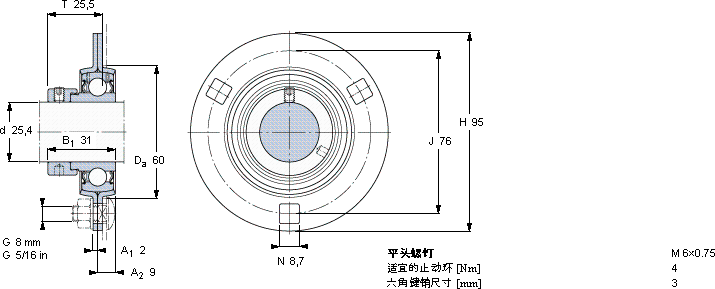 SKFPF 1. FM軸承圖紙