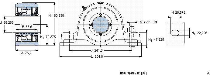 SKFSYE 2.11/16 NH軸承圖紙