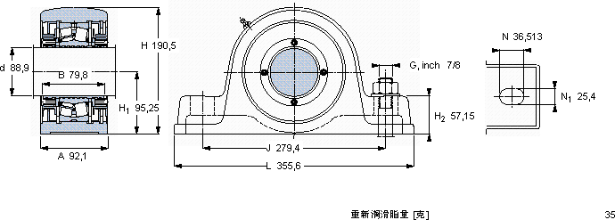 SKFSYE 3.1/2 NH-118軸承圖紙