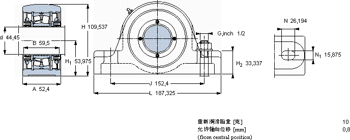 SKFSYR 1.3/4 N軸承圖紙