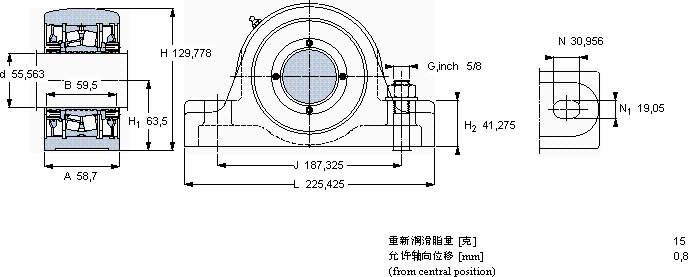 SKFSYR 2.3/16 N軸承圖紙