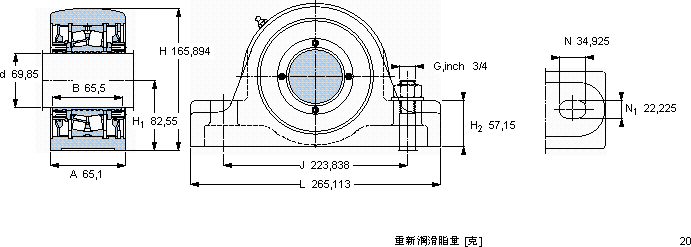 SKFSYR 2.3/4 NH軸承圖紙