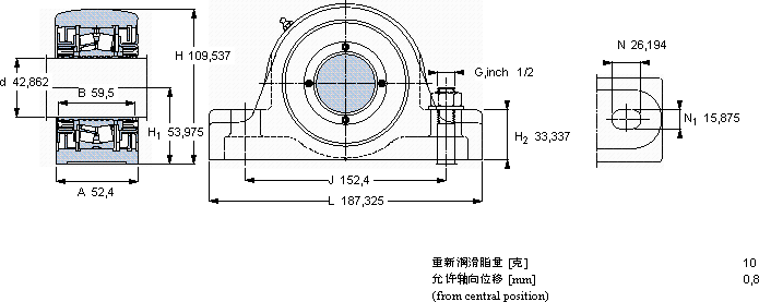 SKFSYR 1.11/16 N-118軸承圖紙