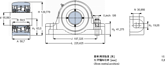 SKFSYR 2.3/16 N-118軸承圖紙