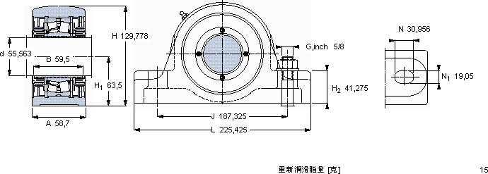 SKFSYR 2.3/16 NH-118軸承圖紙