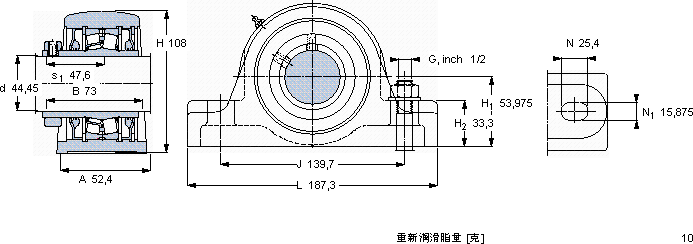 SKFSYR 1.3/4 H軸承圖紙