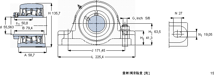 SKFSYR 2.3/16 H軸承圖紙