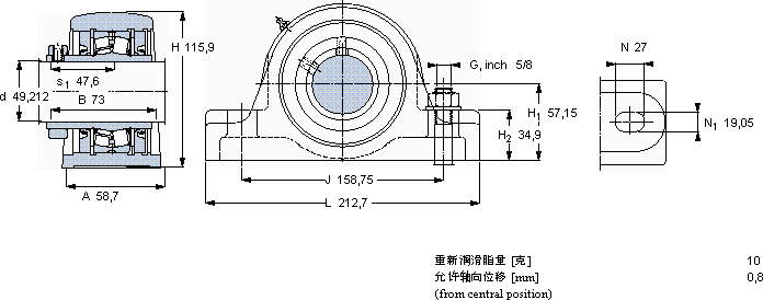 SKFSYR 1.15/16-3軸承圖紙