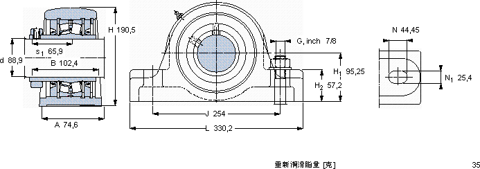 SKFSYR 3.1/2 H-3軸承圖紙