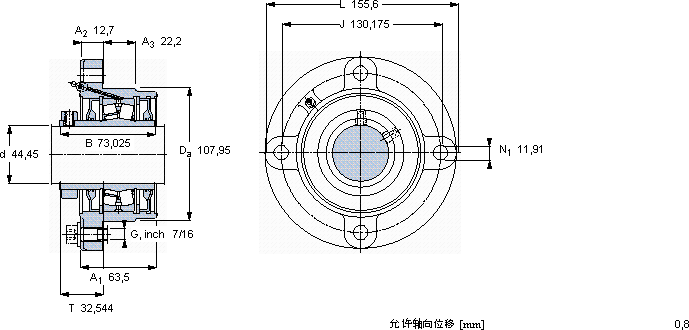 SKFFYRP 1.3/4軸承圖紙