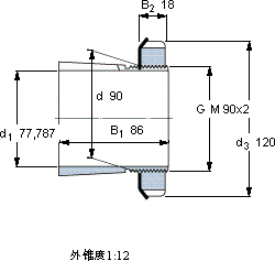 SKFHA 2318x3.1/16軸承圖紙