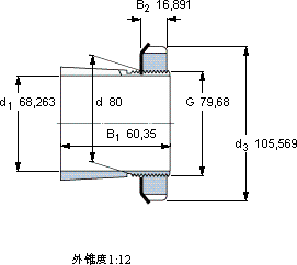 SKFSNW 16x2.11/16軸承圖紙