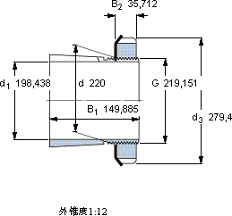 SKFSNW 44x7.13/16軸承圖紙