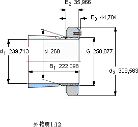 SKFSNP 152x9.7/16軸承圖紙