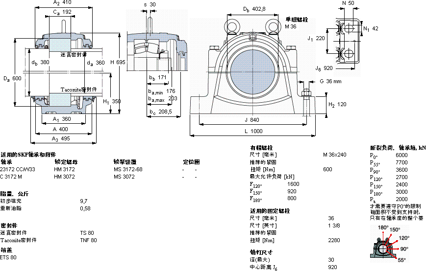 SKFSNL 3172 GF軸承圖紙