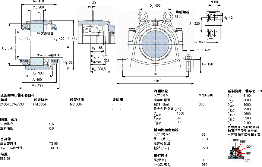 SKFSNL 4084 GF軸承圖紙