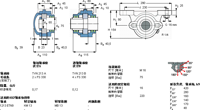 SKFTVN 213 A軸承圖紙