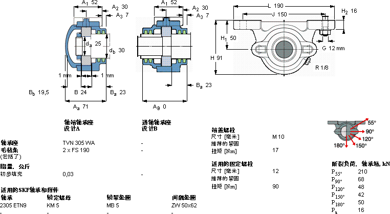 SKFTVN 305 WA軸承圖紙