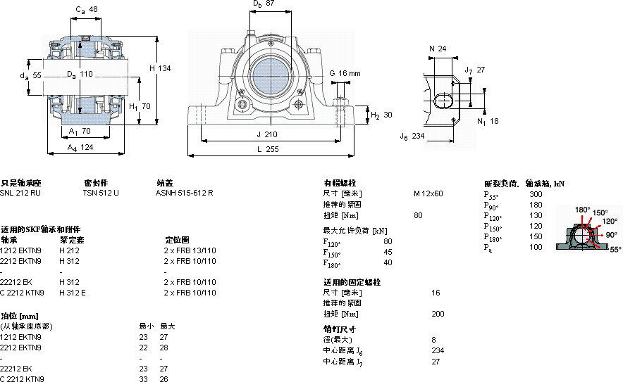 SKFSNL 512 TURU軸承圖紙