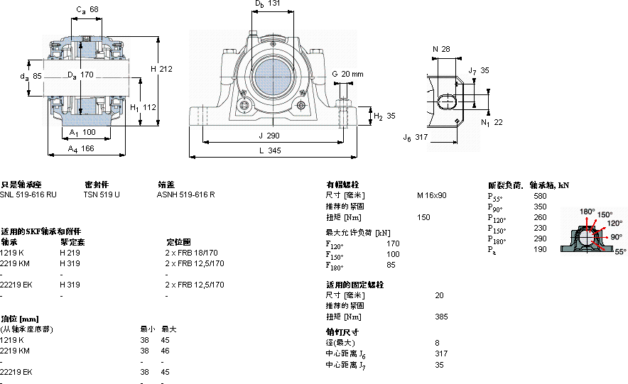 SKFSNL 519 TURU軸承圖紙