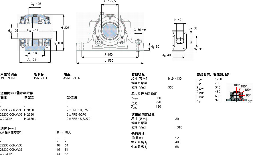 SKFSNL 530 TURU軸承圖紙