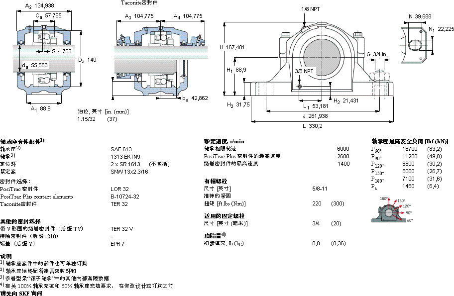SKFSAF 1613軸承圖紙