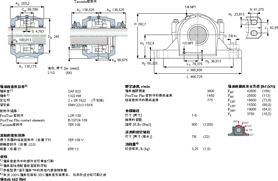 SKFSAF 1622軸承圖紙
