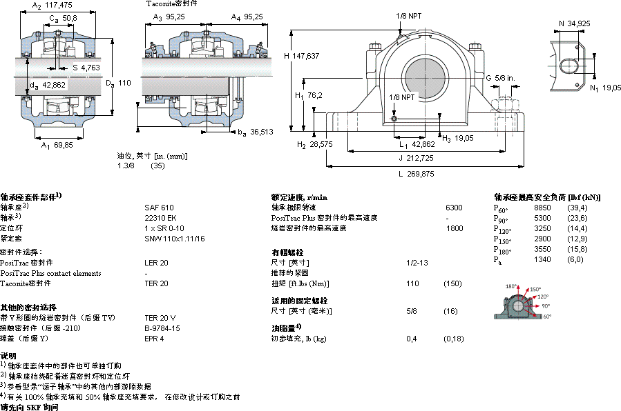 SKFSAF 22610軸承圖紙