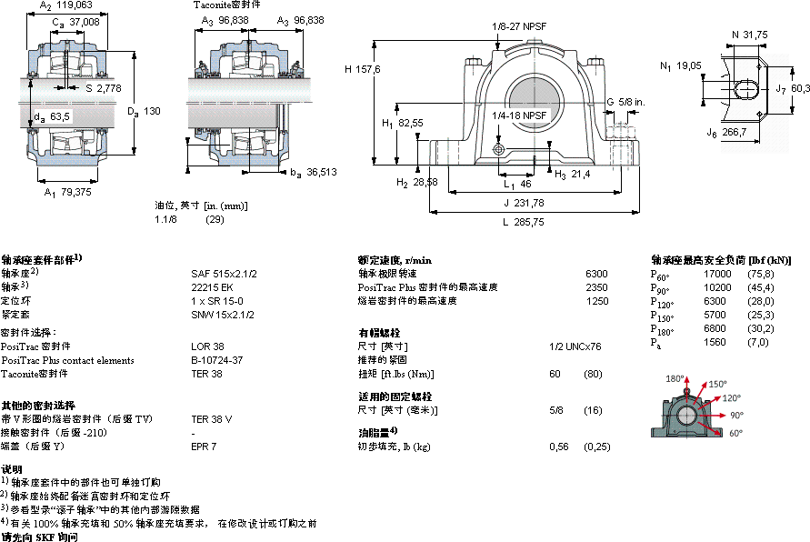 SKFSAF 22515x2.1/2軸承圖紙