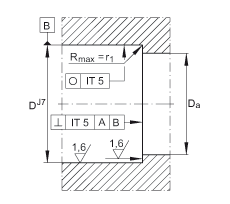 INA推力角接觸球軸承 ZKLF40100-2RS-PE, 增加的公差，雙向，螺釘安裝，兩側(cè)唇密封