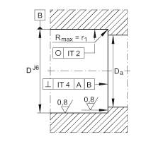 INA推力角接觸球軸承 ZKLN4090-2RS, 雙向，兩側(cè)唇密封