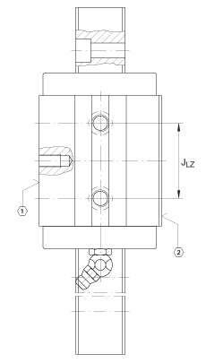 INA球單軌引導系統 KUVE35-SB-ZHP, 滑塊側面帶安裝孔，導軌帶斜齒輪螺旋齒，四排球；可提供耐腐蝕設計