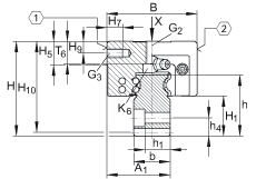 INA球單軌引導系統 KUVE35-SB-ZHP, 滑塊側面帶安裝孔，導軌帶斜齒輪螺旋齒，四排球；可提供耐腐蝕設計