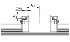 INA滑塊 KWVE20-B-ESC, 窄短系列滑塊,四排,滿裝球