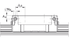 INA滑塊 KWVE45-B-KT-SL, 用于四排直線循環(huán)球軸承及導軌組件的帶方形墊片的窄長系列滑塊