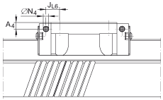 INA球單軌引導系統 KUVE30-B-ZHST+SVS, 標準滑塊，導軌側面帶齒，四排滿裝球；可提供耐腐蝕設計