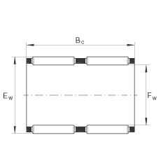 INA滾針及保持架組件 K39X44X26-ZW, 根據 DIN 5405-1/ ISO 3030 標準，雙列