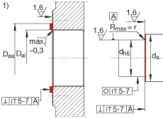 INA角接觸球軸承單元 ZKLR0624-2Z, 雙向,螺釘安裝,兩側間隙密封
