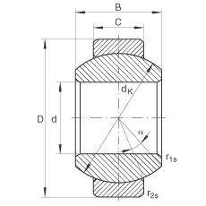 INA關節軸承 GE6-FO, 根據 DIN ISO 12 240-1 標準，需維護