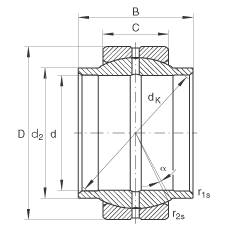 INA關節軸承 GE16-LO, 根據 DIN ISO 12 240-1 標準，需維護