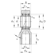 INA液壓桿端軸承 GIHNRK80-LO, 根據(jù) DIN ISO 12 240-4 標(biāo)準(zhǔn)，帶右旋螺紋夾緊裝置，需維護(hù)