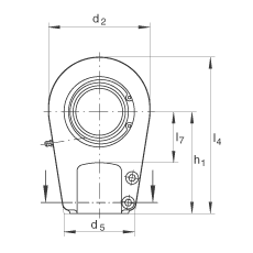 INA液壓桿端軸承 GIHRK80-DO, 根據 DIN ISO 12 240-4 標準，帶右旋螺紋夾緊裝置，需維護